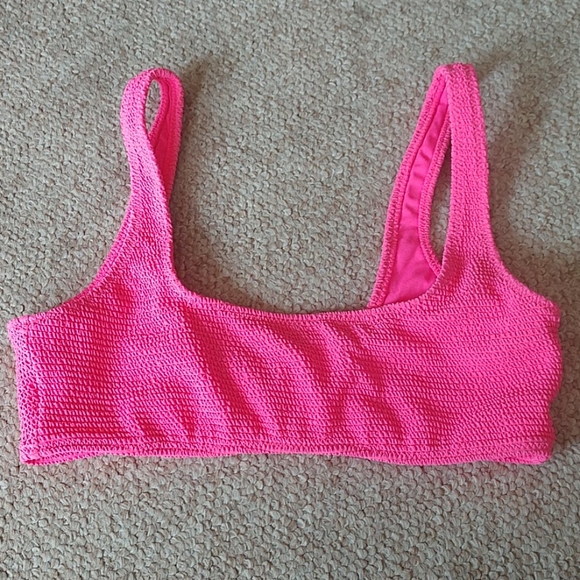 La Hearts Other - ÑWOT L.A Hearts hot pink ribbed bikini top size M